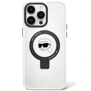 Etui Karl Lagerfeld KLHMP15SHMRSKHH Apple iPhone 15 hardcase Ring Stand Karl Head MagSafe biały/white