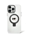 Etui Karl Lagerfeld KLHMP15SHMRSKHH Apple iPhone 15 hardcase Ring Stand Karl Head MagSafe biały/white