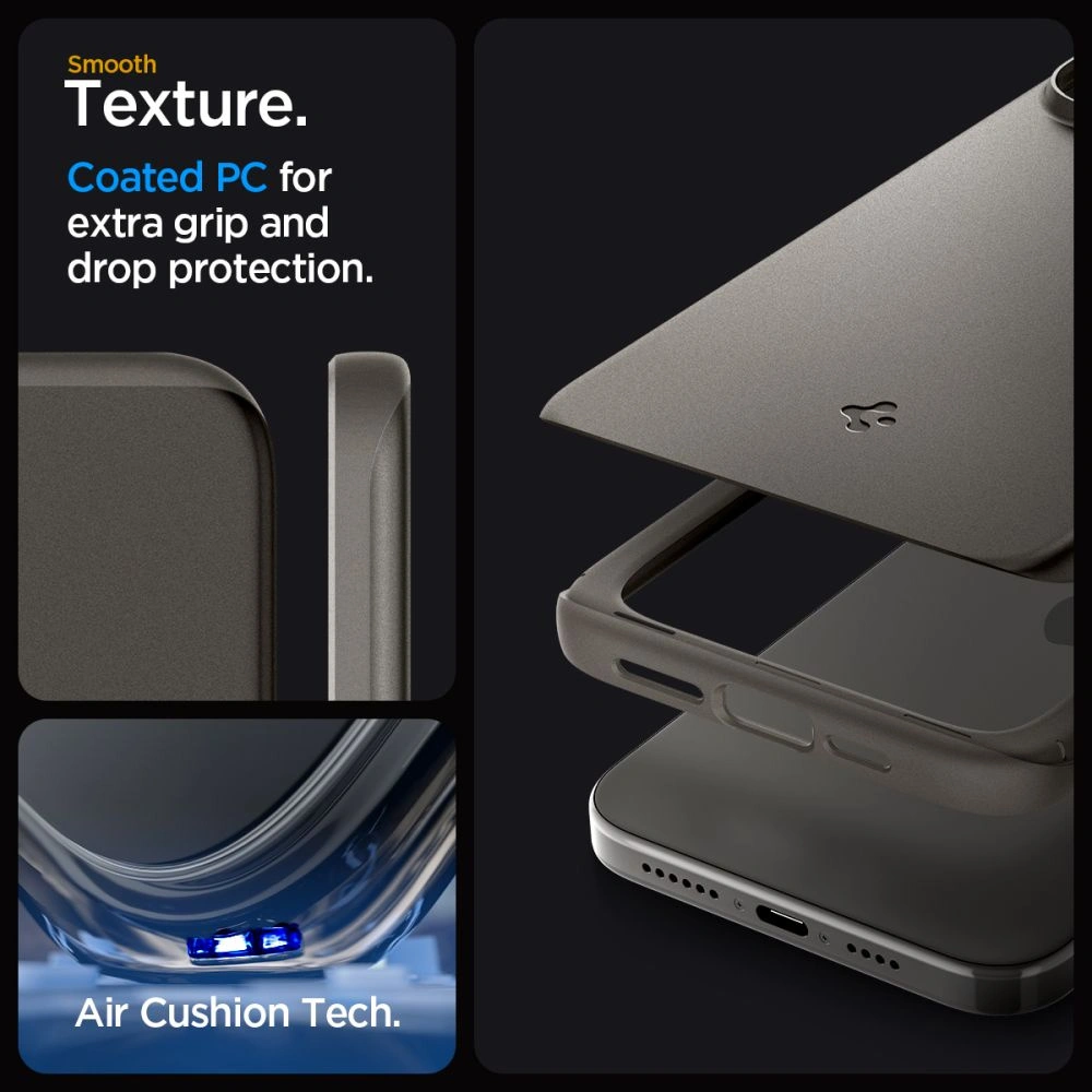 Wholesale Spigen Thin Fit Apple iPhone 15 Pro Max Gunmetal - SPN3156 - {ean13} - Hurt