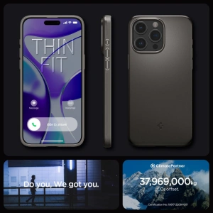Wholesale Spigen Thin Fit Apple iPhone 15 Pro Max Gunmetal - SPN3156 - {ean13} - Hurt