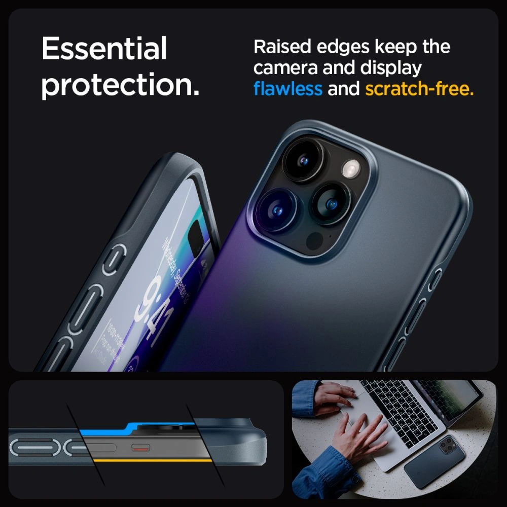 Wholesale Spigen Thin Fit Apple iPhone 15 Pro Max Metal Slate - SPN3157 - {ean13} - Hurt