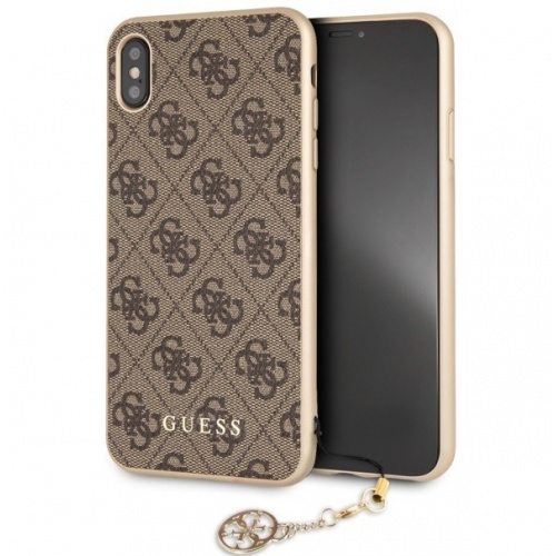 Hurtownia Guess - 3700740437209 - GUE070BR - Etui Guess GUHCI65GF4GBR Apple iPhone XS Max brown/brązowy hard case 4G Charms Collection - B2B homescreen