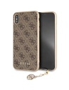 Etui Guess GUHCI65GF4GBR Apple iPhone XS Max hnědé/hnědá tvrdé pouzdro 4G Charms Collection