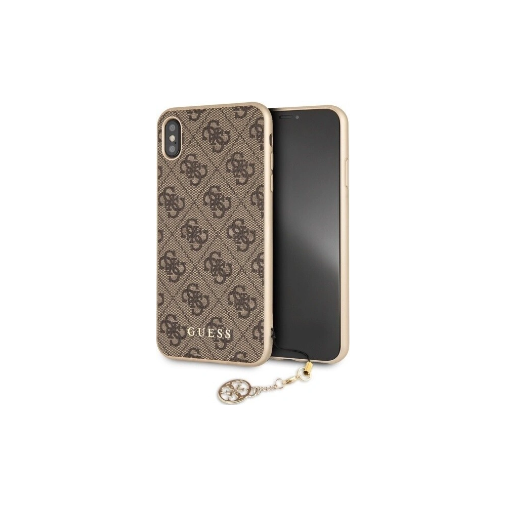 Hurtownia GSM - Etui Guess GUHCI65GF4GBR Apple iPhone XS Max hnědé/hnědá tvrdé pouzdro 4G Charms Collection - GUE070BR - {ean13} - Hurt
