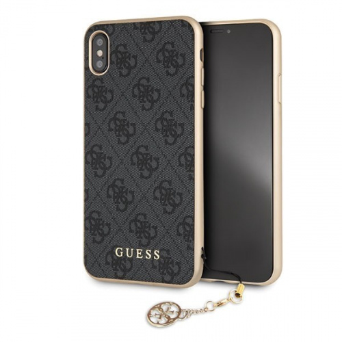Hurtownia Guess - 3700740437254 - GUE071GRY - Etui Guess GUHCI65GF4GGR Apple iPhone XS Max grey/szary hard case 4G Charms Collection - B2B homescreen