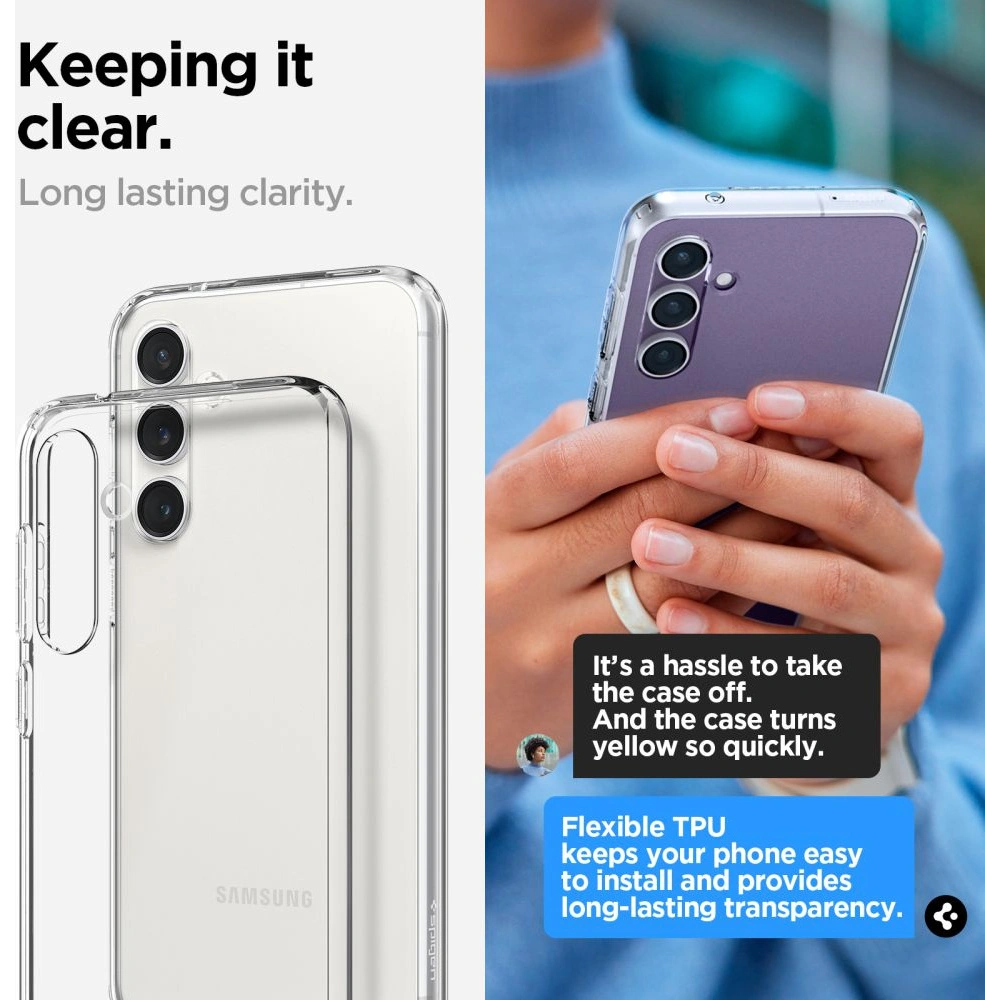 Hurtownia GSM - Case Spigen Liquid Crystal Samsung Galaxy S23 FE Crystal Clear - SPN3160 - {ean13} - Hurt
