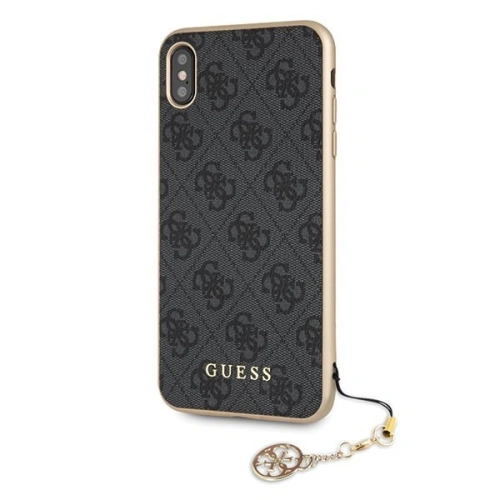 Etui Guess GUHCI65GF4GGR Apple iPhone XS Max grey/szary hard case 4G Charms Collection