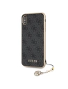 Wholesale Guess GUHCI65GF4GGR iPhone Xs Max gray hard case 4G Charms Collection - GUE071GRY - {ean13} - Hurt