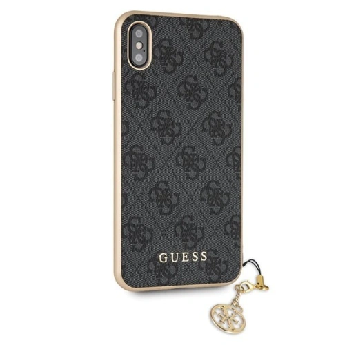 Etui Guess GUHCI65GF4GGR Apple iPhone XS Max grey/szary hard case 4G Charms Collection