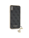 Wholesale Guess GUHCI65GF4GGR iPhone Xs Max gray hard case 4G Charms Collection - GUE071GRY - {ean13} - Hurt