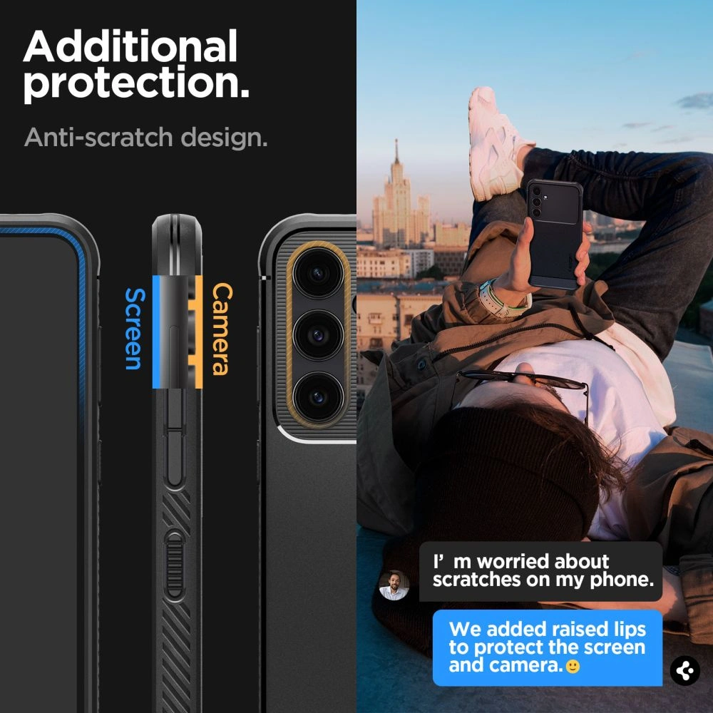 Hurtownia GSM - Case Spigen Rugged Armor Samsung Galaxy S23 FE Matt Schwarz - SPN3162 - {ean13} - Hurt