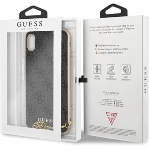 Hurtownia GSM - Case Guess GUHCI65GF4GGR Apple iPhone XS Max grau/hard case 4G Charms Collection - GUE071GRY - {ean13} - Hurt