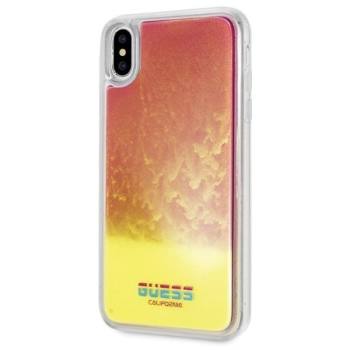 Etui Guess GUHCI65GLCPI Apple iPhone XS Max różowy/pink hard case California Glow in the dark