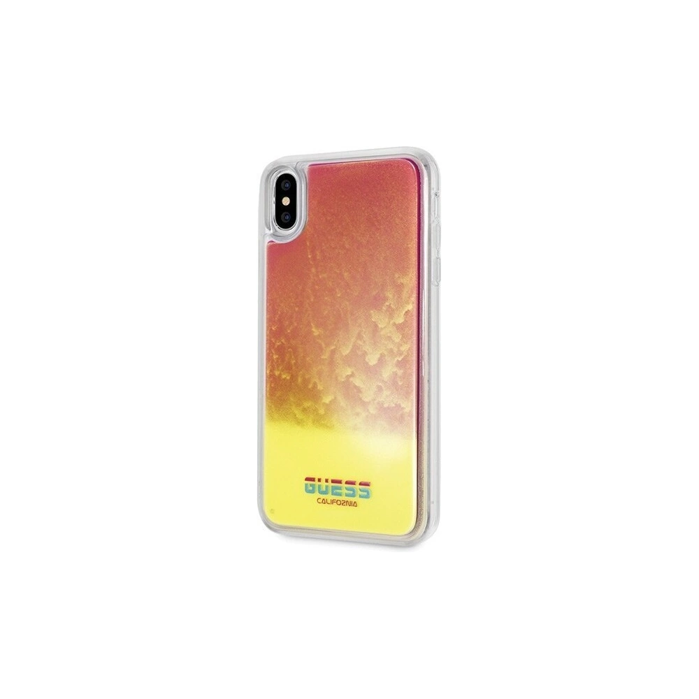 Hurtownia GSM - Etui Guess GUHCI65GLCPI Apple iPhone XS Max růžové/pink tvrdé pouzdro California Glow in the dark - GUE072PNK - {ean13} - Hurt
