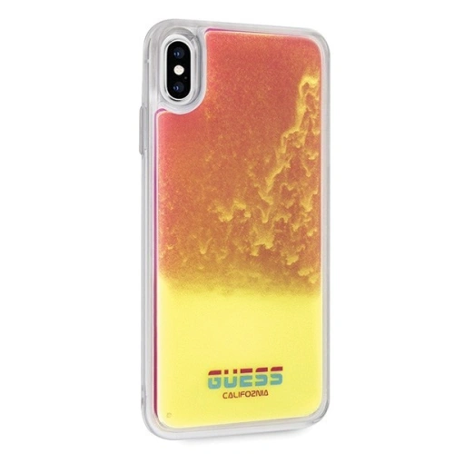 Etui Guess GUHCI65GLCPI Apple iPhone XS Max różowy/pink hard case California Glow in the dark