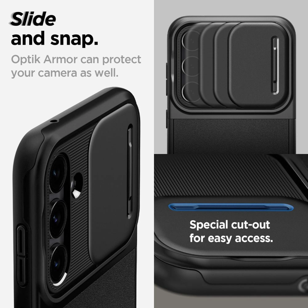 Hurtownia GSM - Case Spigen Optik Armor Samsung Galaxy S23 FE Schwarz - SPN3167 - {ean13} - Hurt