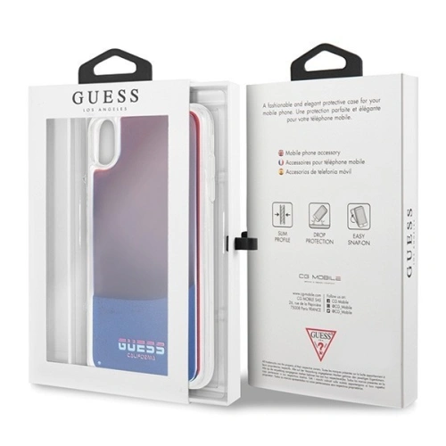 Etui Guess GUHCI65GLCRE Apple iPhone XS Max czerwony/red hard case California Glow in the dark