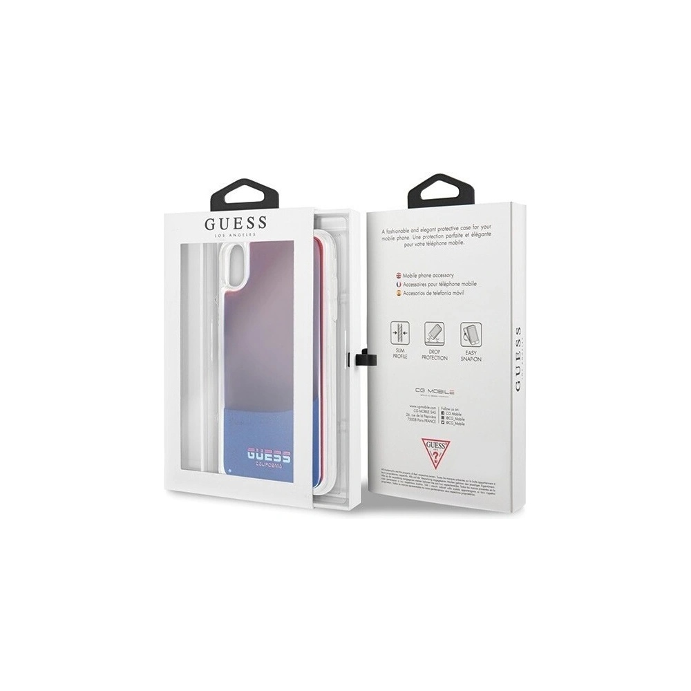 Hurtownia GSM - Etui Guess GUHCI65GLCRE Apple iPhone XS Max červené/hard case California Glow in the dark - GUE073RED - {ean13} - Hurt