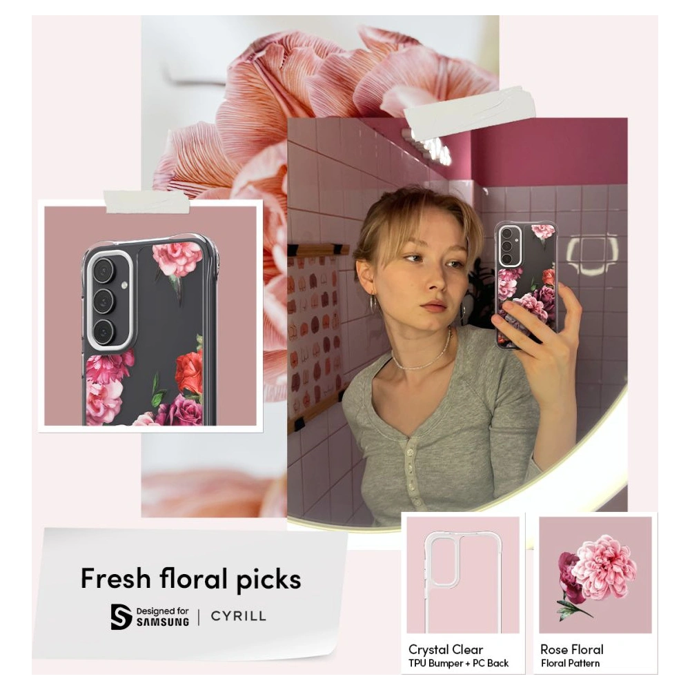 Hurtownia GSM - Etui Spigen Cyrill Cecile Samsung Galaxy S23 FE Rose Floral - SPN3173 - {ean13} - Hurt
