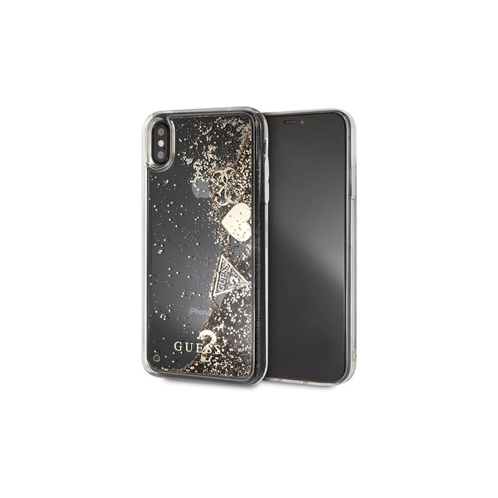Hurtownia GSM - Etui Guess GUHCI65GLHFLGO Apple iPhone XS Max zlaté/zelzoty tvrdé pouzdro Glitter Hearts - GUE074GLD - {ean13} - Hurt