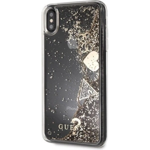 Hurtownia GSM - Case Guess GUHCI65GLHFLGO Apple iPhone XS Max gold/hart case Glitter Herzen - GUE074GLD - {ean13} - Hurt