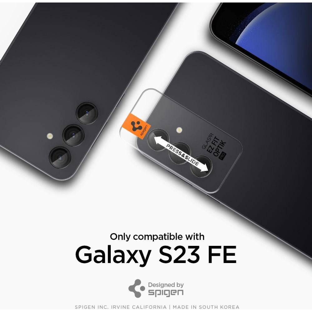 Hurtownia GSM - Szkło hartowane na aparat Spigen Optik.tr ez Fit Camera Protector Samsung Galaxy S23 FE Black [2 PACK] - SPN3175 - {ean13} - Hurt