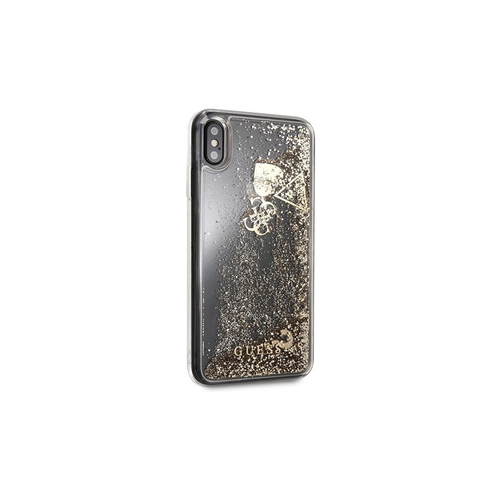 Hurtownia GSM - Etui Guess GUHCI65GLHFLGO Apple iPhone XS Max zlaté/zelzoty tvrdé pouzdro Glitter Hearts - GUE074GLD - {ean13} - Hurt