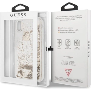 Hurtownia GSM - Case Guess GUHCI65GLHFLGO Apple iPhone XS Max gold/hart case Glitter Herzen - GUE074GLD - {ean13} - Hurt
