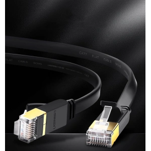 Hurtownia GSM - UGREEN Ethernet RJ45 Cat.7 STP LAN 10Gbps 3m fekete lapos hálózati kábel - UGR1749 - {ean13} - Hurt