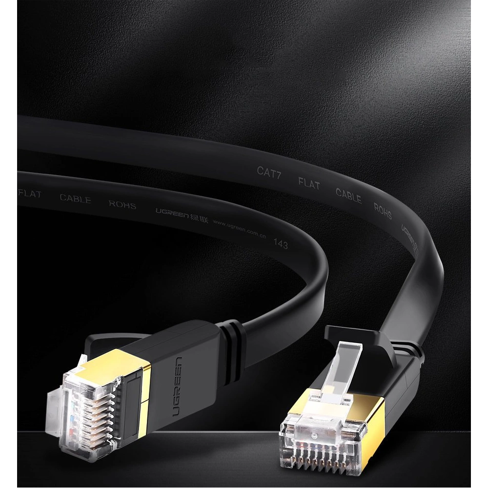 Hurtownia GSM - Flaches Netzwerkkabel UGREEN Ethernet RJ45 Cat.7 STP LAN 10Gbps 3m schwarz - UGR1749 - {ean13} - Hurt