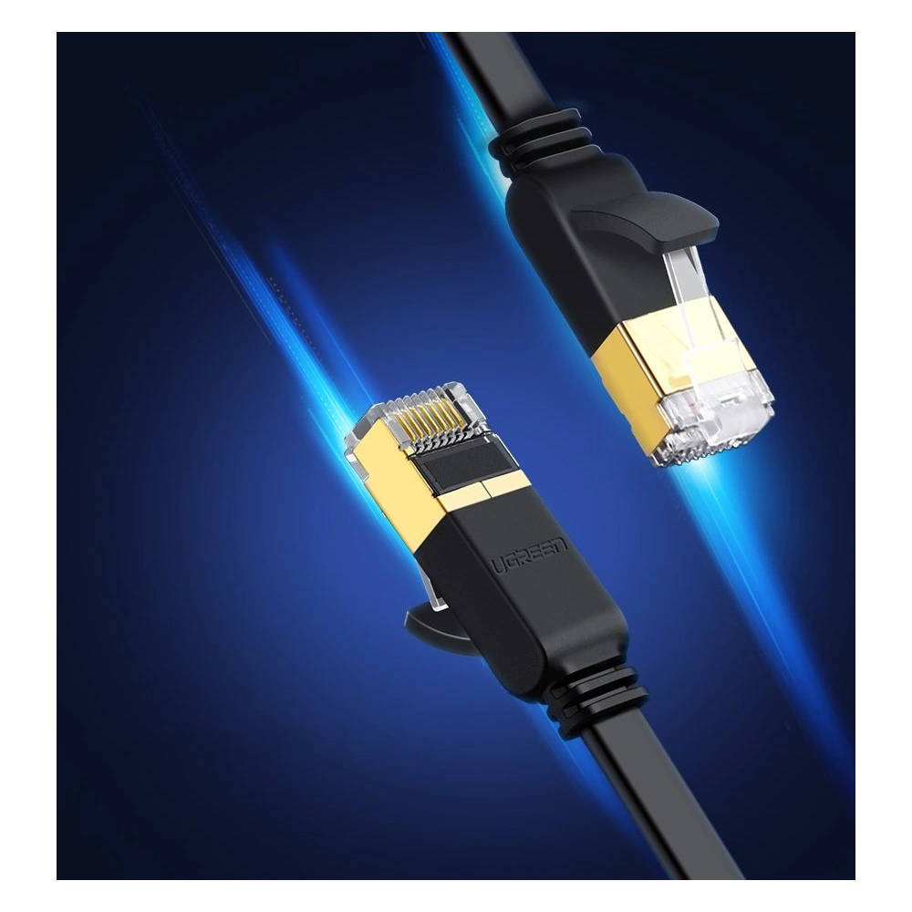 Hurtownia GSM - Flaches Netzwerkkabel UGREEN Ethernet RJ45 Cat.7 STP LAN 10Gbps 3m schwarz - UGR1749 - {ean13} - Hurt