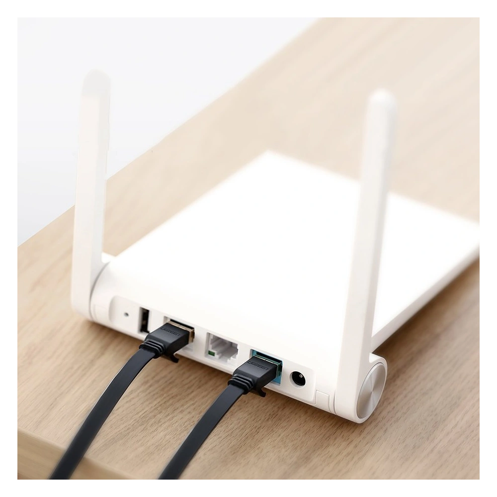 Hurtownia GSM - Flaches Netzwerkkabel UGREEN Ethernet RJ45 Cat.7 STP LAN 10Gbps 3m schwarz - UGR1749 - {ean13} - Hurt