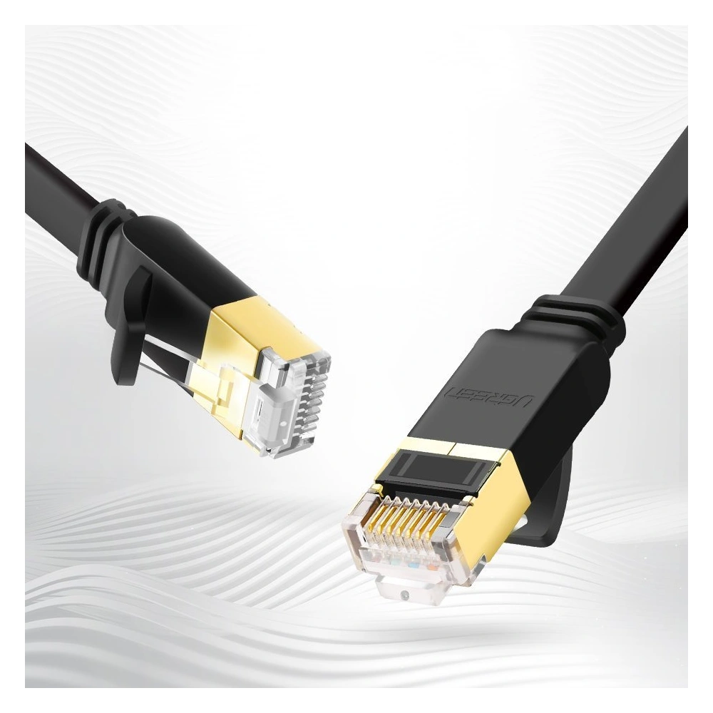 Hurtownia GSM - Flaches Netzwerkkabel UGREEN Ethernet RJ45 Cat.7 STP LAN 10Gbps 3m schwarz - UGR1749 - {ean13} - Hurt