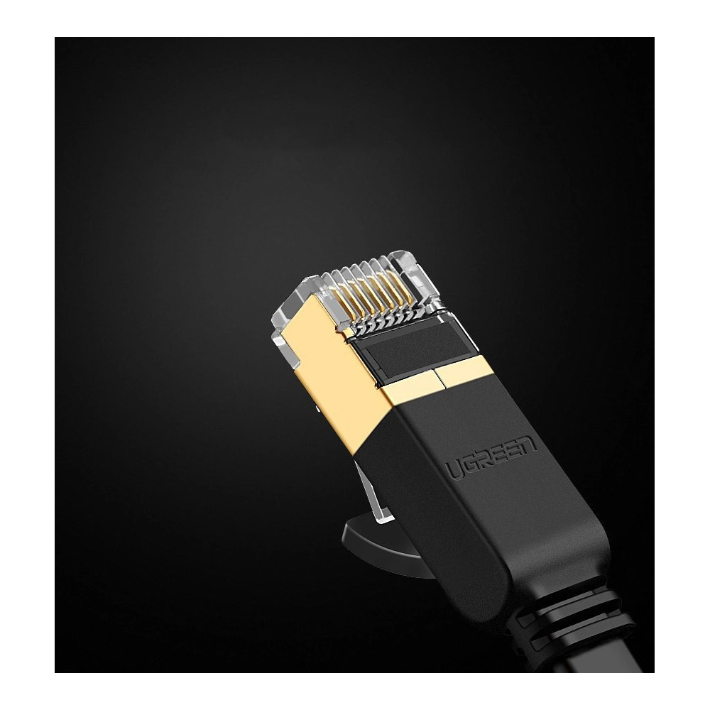 Hurtownia GSM - Flaches Netzwerkkabel UGREEN Ethernet RJ45 Cat.7 STP LAN 10Gbps 3m schwarz - UGR1749 - {ean13} - Hurt