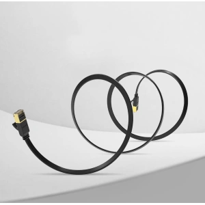 Hurtownia GSM - Płaski kabel sieciowy UGREEN Ethernet RJ45 Cat.7 STP LAN 10Gbps 3m czarny - UGR1749 - {ean13} - Hurt