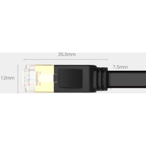 Hurtownia GSM - UGREEN Ethernet RJ45 Cat.7 STP LAN 10Gbps 3m fekete lapos hálózati kábel - UGR1749 - {ean13} - Hurt