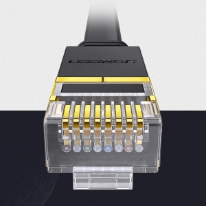 Hurtownia GSM - UGREEN Ethernet RJ45 Cat.7 STP LAN 10Gbps 3m fekete lapos hálózati kábel - UGR1749 - {ean13} - Hurt