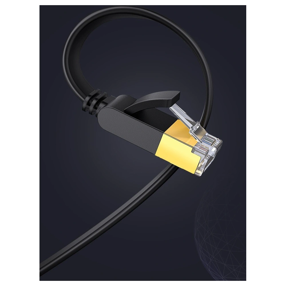 Hurtownia GSM - Flaches Netzwerkkabel UGREEN Ethernet RJ45 Cat.7 STP LAN 10Gbps 3m schwarz - UGR1749 - {ean13} - Hurt