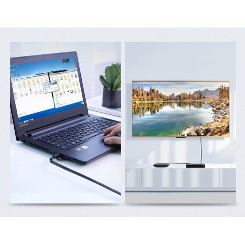 Płaski kabel sieciowy UGREEN Ethernet RJ45 Cat.7 STP LAN 10Gbps 3m czarny