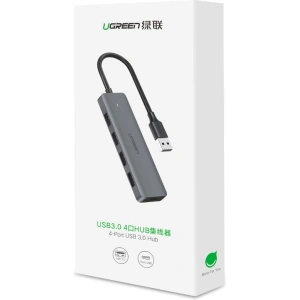 Hurtownia GSM - Adapter UGREEN HUB USB-A / 4xUSB-A 3.2Gen1 z dodatkowym portem zasilania micro USB szary - UGR1750 - {ean13} - Hurt