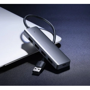 Hurtownia GSM - Adapter UGREEN HUB USB-A / 4xUSB-A 3.2Gen1 z dodatkowym portem zasilania micro USB szary - UGR1750 - {ean13} - Hurt