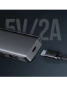 Hurtownia GSM - Adaptér UGREEN HUB USB-A / 4xUSB-A 3.2Gen1 s dalším napájecím portem micro USB šedý - UGR1750 - {ean13} - Hurt