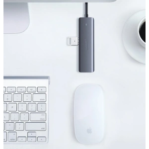 Hurtownia GSM - Adapter UGREEN HUB USB-A / 4xUSB-A 3.2Gen1 z dodatkowym portem zasilania micro USB szary - UGR1750 - {ean13} - Hurt