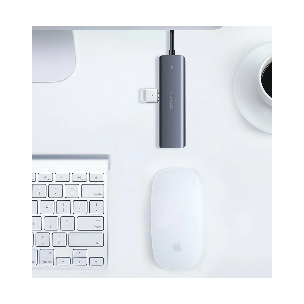 Hurtownia GSM - Adaptér UGREEN HUB USB-A / 4xUSB-A 3.2Gen1 s dalším napájecím portem micro USB šedý - UGR1750 - {ean13} - Hurt