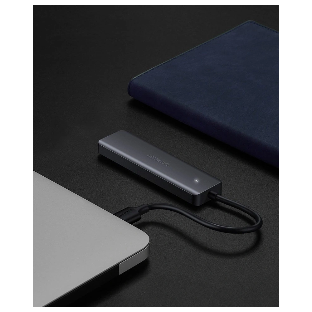 Hurtownia GSM - Adaptér UGREEN HUB USB-A / 4xUSB-A 3.2Gen1 s dalším napájecím portem micro USB šedý - UGR1750 - {ean13} - Hurt