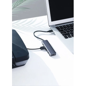 Hurtownia GSM - Adapter UGREEN HUB USB-A / 4xUSB-A 3.2Gen1 z dodatkowym portem zasilania micro USB szary - UGR1750 - {ean13} - Hurt