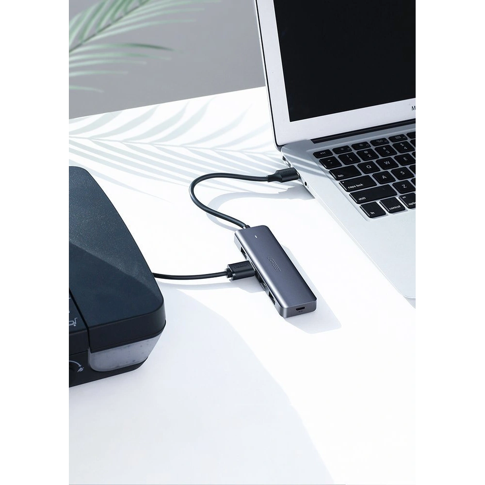 Hurtownia GSM - Adaptér UGREEN HUB USB-A / 4xUSB-A 3.2Gen1 s dalším napájecím portem micro USB šedý - UGR1750 - {ean13} - Hurt
