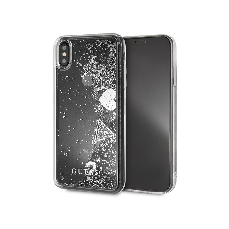 Guess Distributor - 3700740440384 - [KOSZ] - Guess GUHCI65GLHFLSI iPhone Xs Max silver hard case Glitter Hearts - B2B homescreen