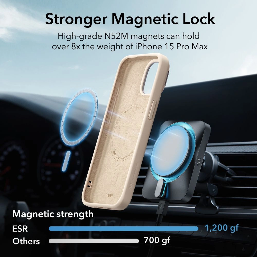Hurtownia GSM - Etui ESR Cloud Kickstand HaloLock MagSafe Apple iPhone 15 Pro Max Bézs - ESR744 - {ean13} - Hurt