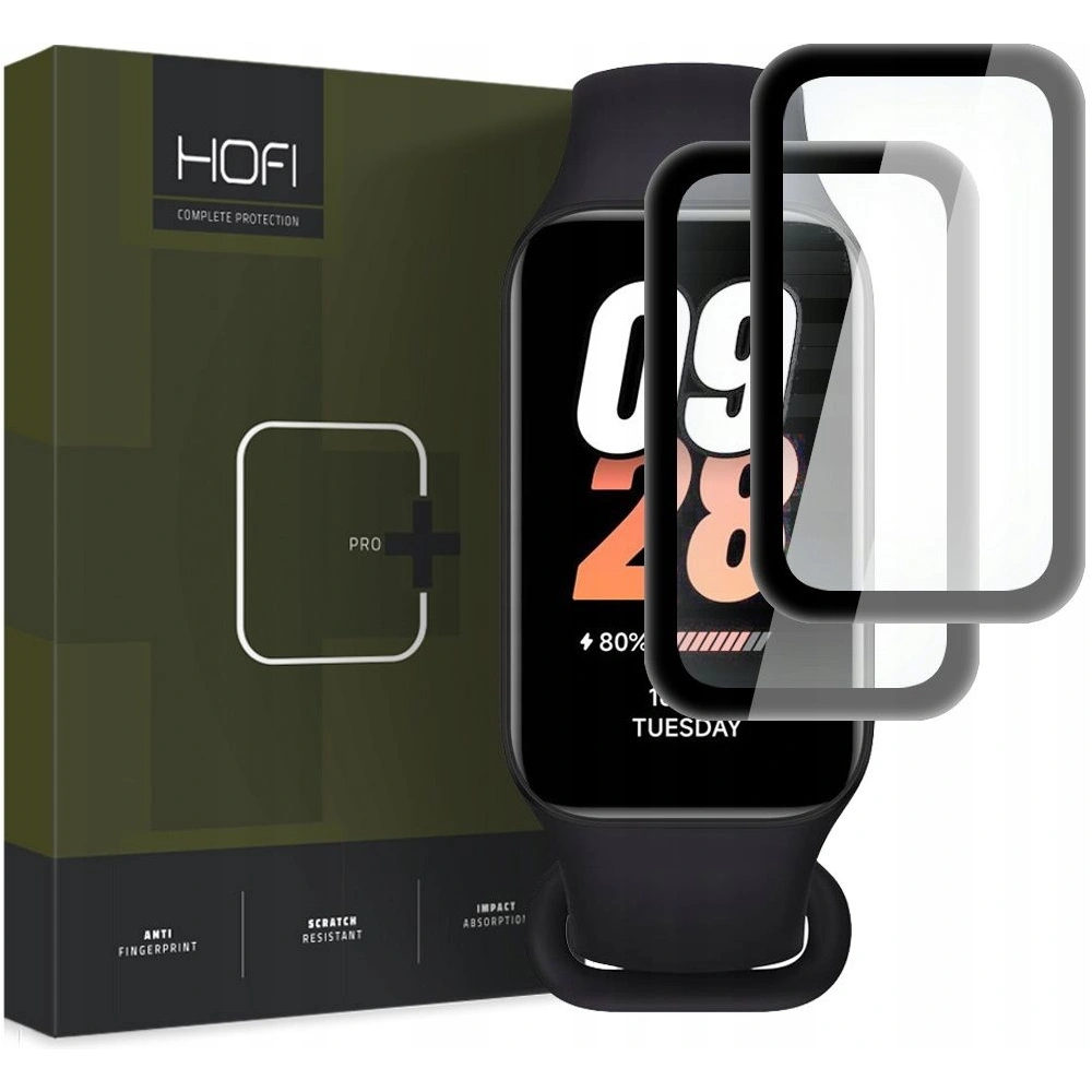 Hurtownia GSM - Hybidní sklo Hofi Hybrid Pro+ Xiaomi Smart Band 8 Active Black [2 PACK] - HOFI437 - {ean13} - Hurt